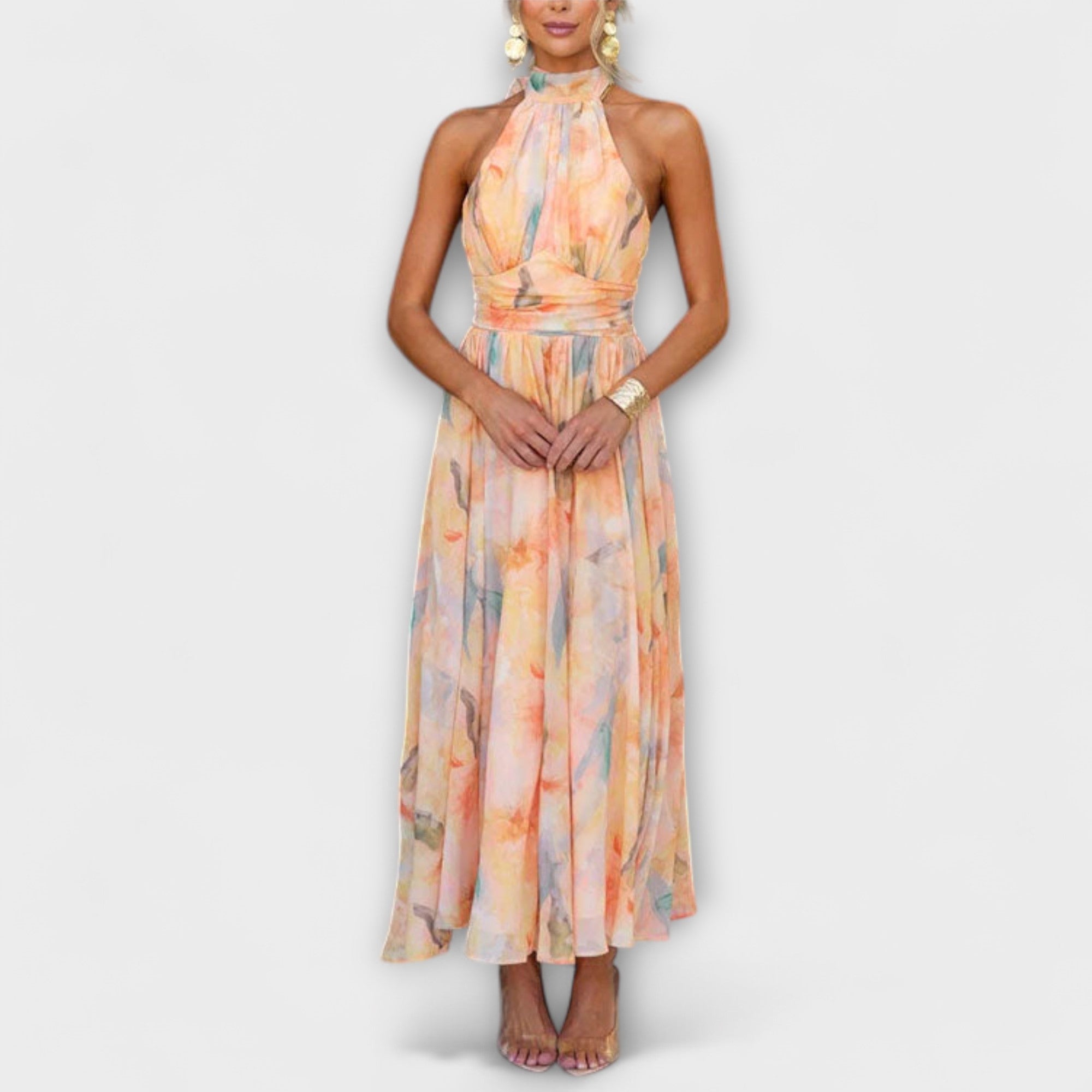 Azalea | Halter-Neck Maxi Dress