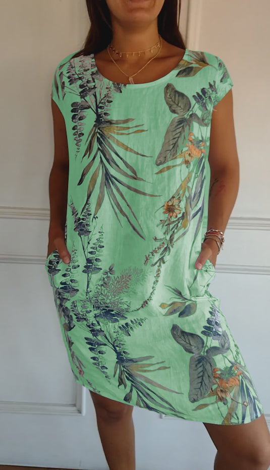 Margot | Botanical Print Dress