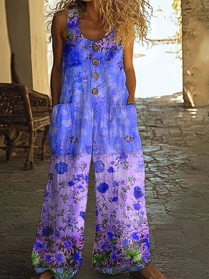 Esme | Vintage Patchwork Floral Jumpsuit