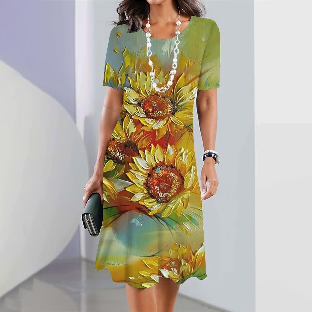 Olivia | Colorful Floral Print Dress