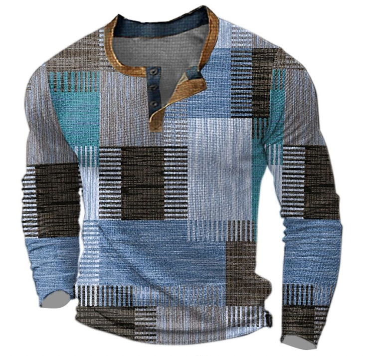 Lawson | Stylish Henley Shirt with Geometric Pattern