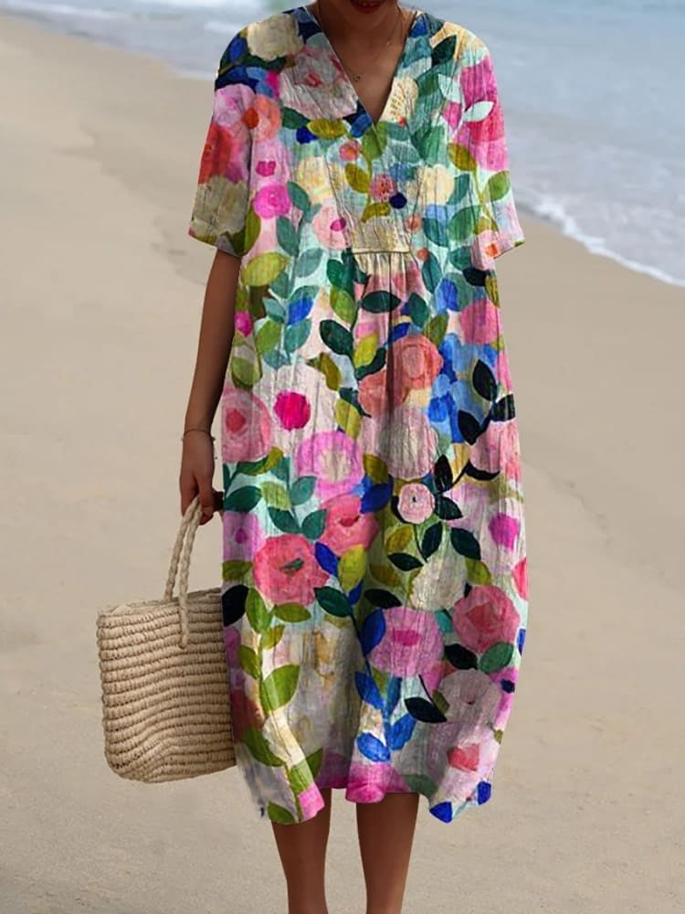 Celine | Colourful Floral Dress