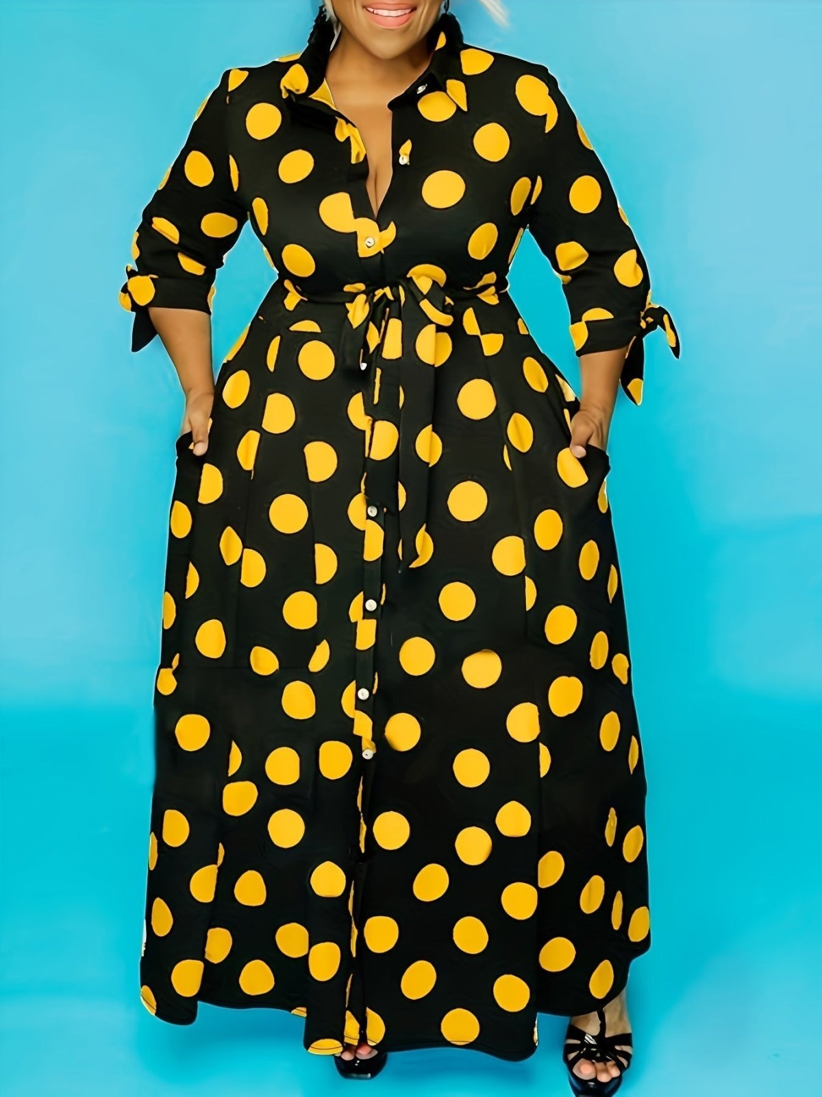 Allegra | Elegant Polkadot Dress