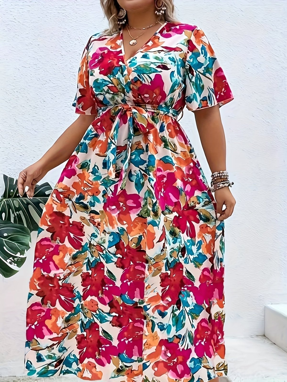 Lindsay | Radiant Floral Wrap Dress