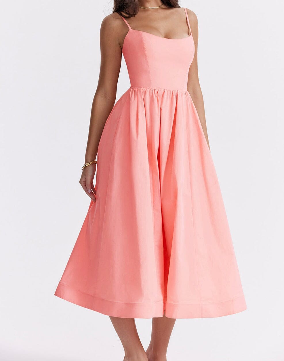Paige | Elegant Dress with Skirt Detailing