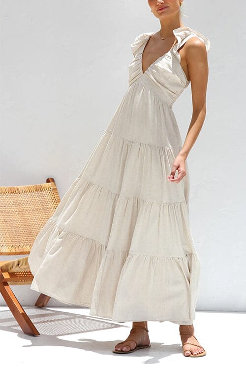 Ophelia | Elegant Maxi Dress with Ruches
