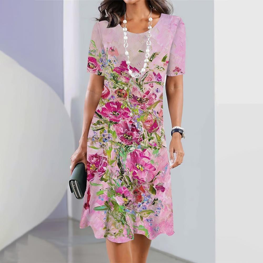 Olivia | Colorful Floral Print Dress