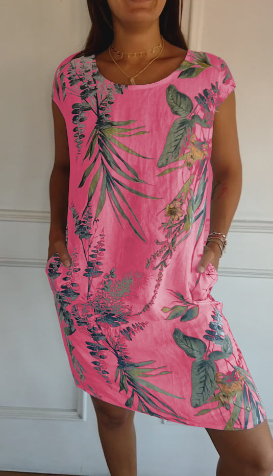Margot | Botanical Print Dress