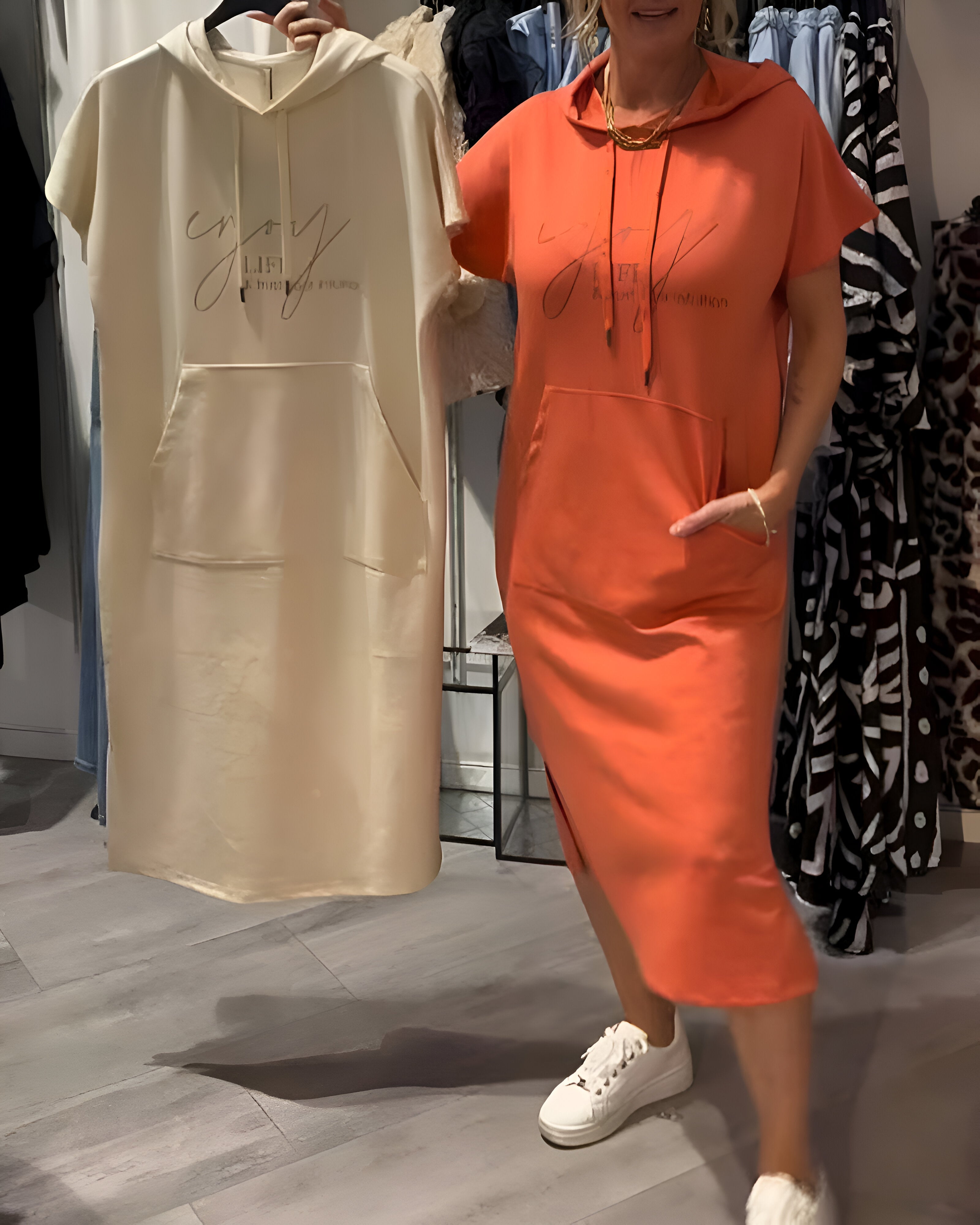 Audrey | Casual Dress with Hood