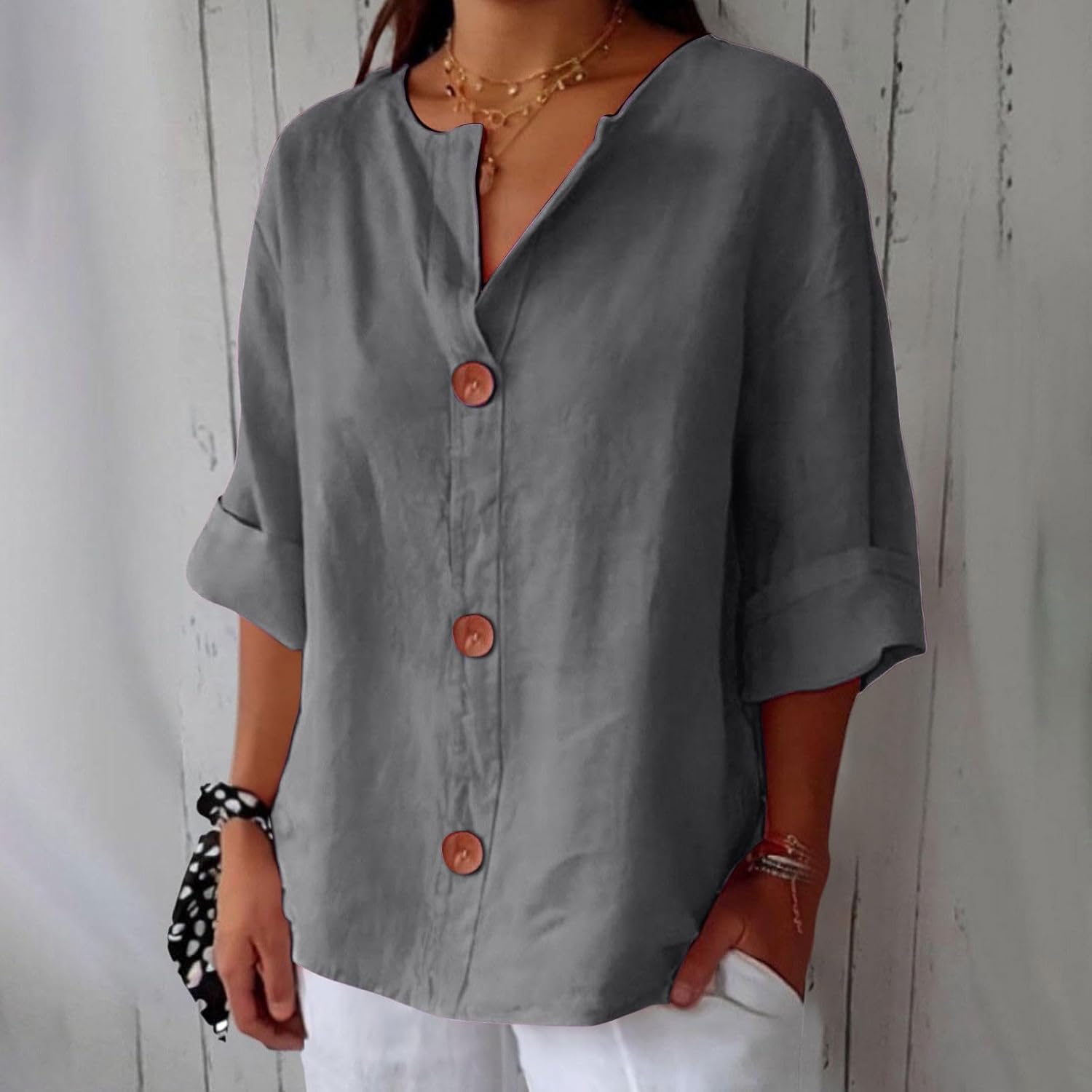 Natalie | Relaxed Linen Blouse