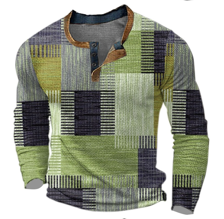 Lawson | Stylish Henley Shirt with Geometric Pattern