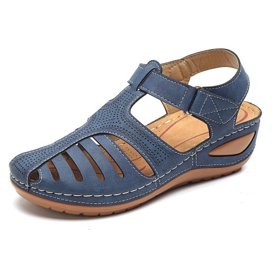 Anne | Leather Retro Orthopedic Sandals