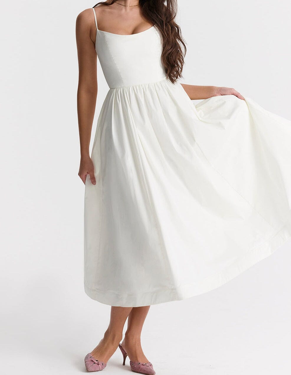 Paige | Elegant Dress with Skirt Detailing