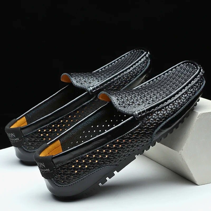 Lucio Fontana Faux Leather Loafers